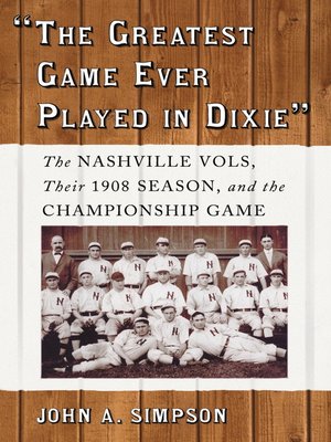 cover image of "The Greatest Game Ever Played in Dixie"